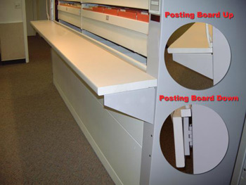 Posting Board Up Vertical Carousel- Electric Lateral Files- Posting Board Up Vertical Carousel